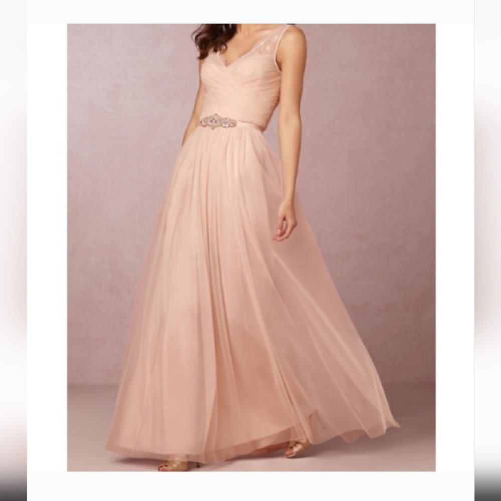 BHLDN Fleur Dress Size 8 Color Blush